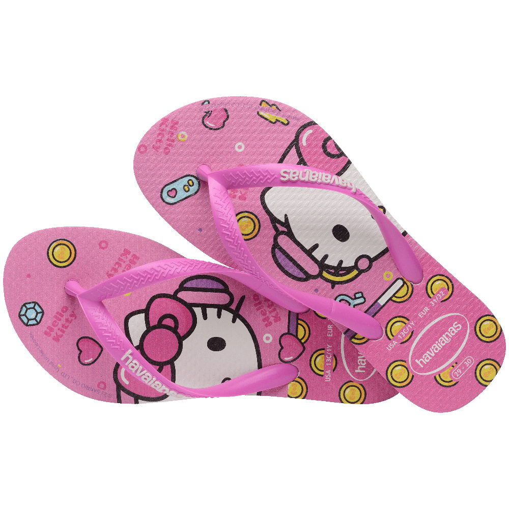 havaianas 哈瓦仕 巴西人字拖 官方唯一授權 童款 kitty粉4145748-3991-細節圖3