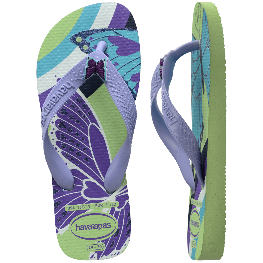 havaianas 哈瓦仕 巴西人字拖 官方唯一授權 童款 蝴蝶紫6197-細節圖2