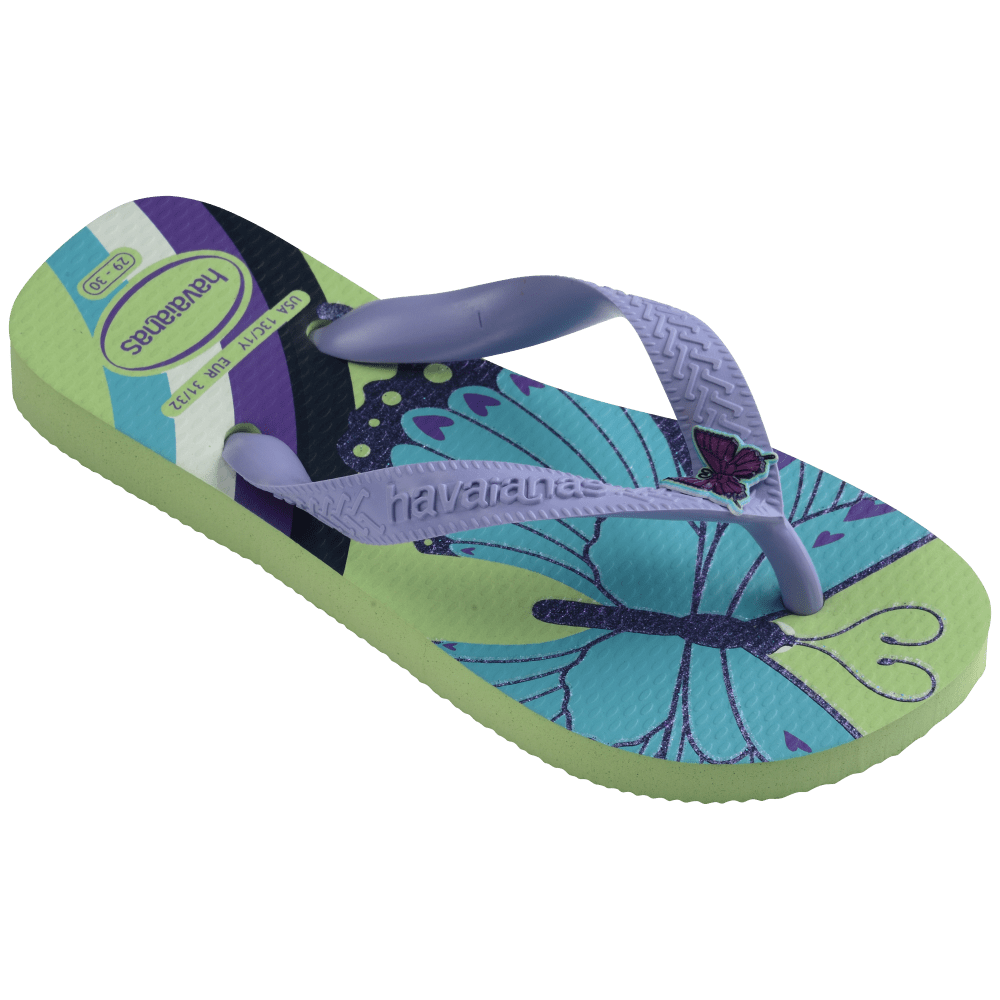 havaianas 哈瓦仕 巴西人字拖 官方唯一授權 童款 蝴蝶紫6197-細節圖5