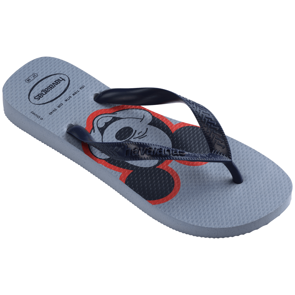 havaianas 哈瓦仕 巴西人字拖 官方唯一授權 男款 米奇灰藍1804-細節圖4