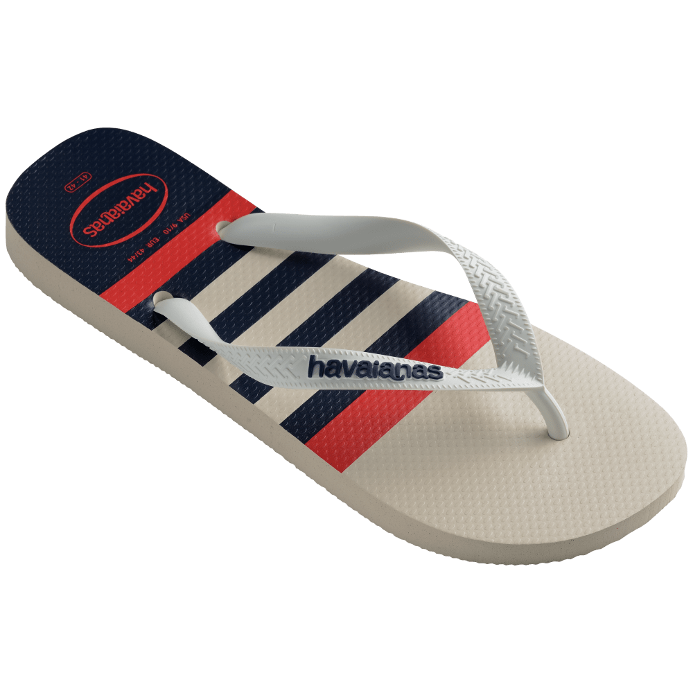 havaianas 哈瓦仕 巴西人字拖 官方唯一授權 男款 海軍風線條白 4137126-6349-細節圖4