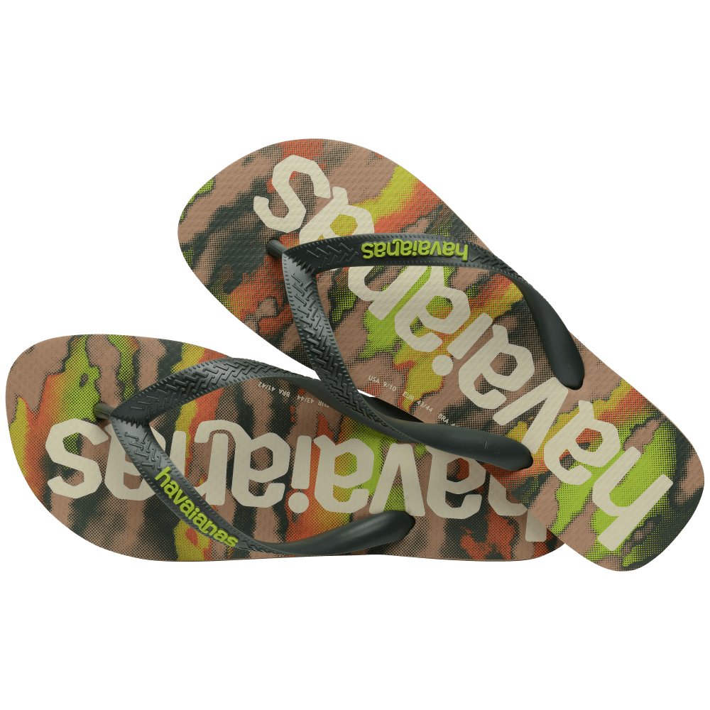 havaianas 哈瓦仕 巴西人字拖 官方唯一授權 男款 同名迷彩綠 4148449-3581-細節圖3