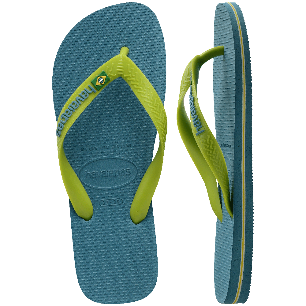 havaianas 哈瓦仕 巴西人字拖 官方唯一授權 男款 LOGO綠4110850-4974-細節圖2