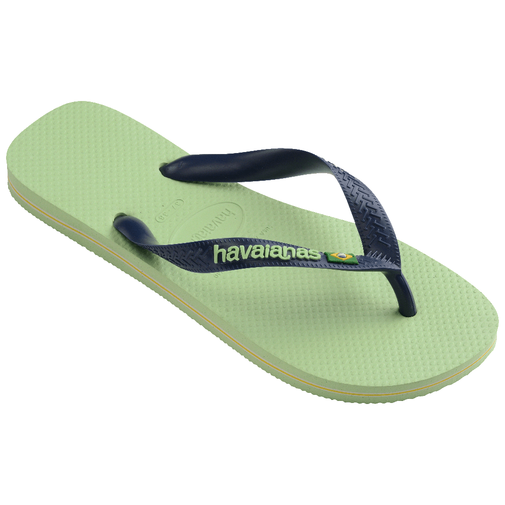 havaianas 哈瓦仕 巴西人字拖 官方唯一授權 男款 LOGO淺綠4110850-1822-細節圖4