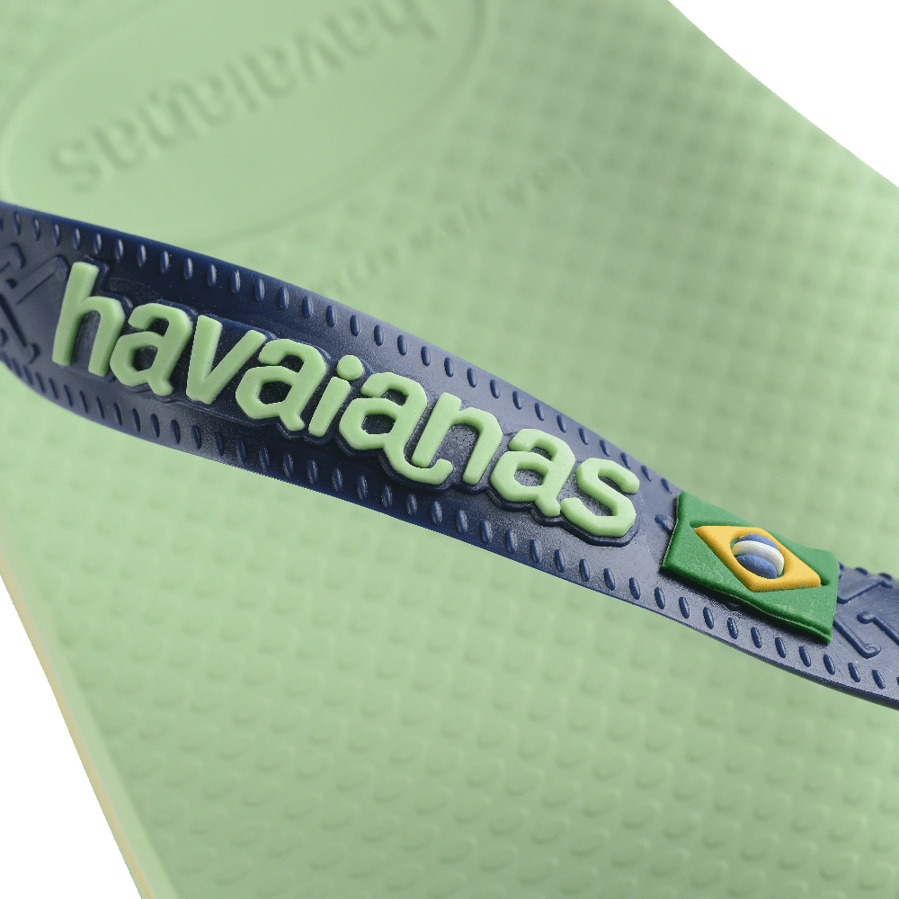 havaianas 哈瓦仕 巴西人字拖 官方唯一授權 男款 LOGO淺綠4110850-1822-細節圖6