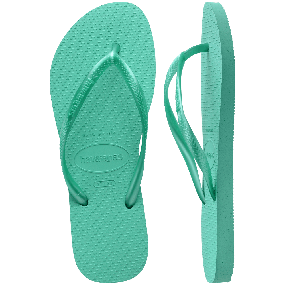 havaianas 哈瓦仕 巴西人字拖 官方唯一授權 女款 SLIM淺綠6160-細節圖2