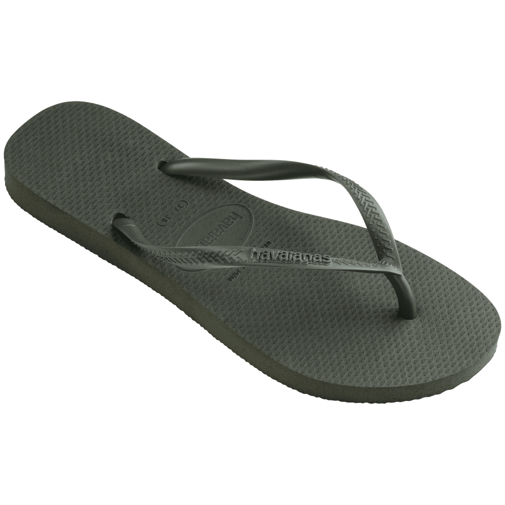 havaianas 哈瓦仕 巴西人字拖 官方唯一授權 女款 SLIM橄欖綠4896-細節圖3