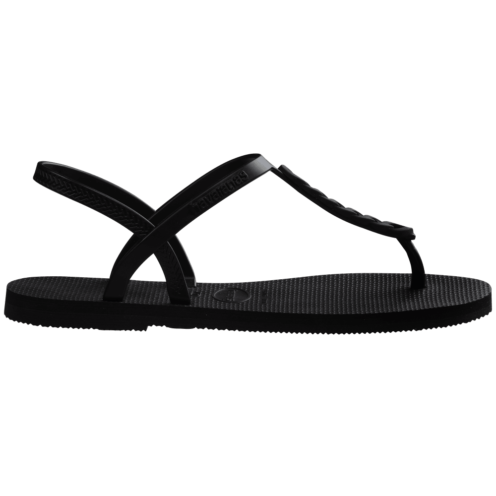 havaianas 哈瓦仕 巴西人字拖 官方唯一授權 女款涼鞋 T帶鍊條黑0090-細節圖6