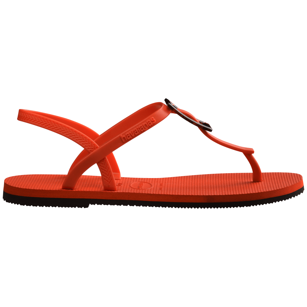 havaianas 哈瓦仕 巴西人字拖 官方唯一授權 女款涼鞋 T帶扣橘5568-細節圖6