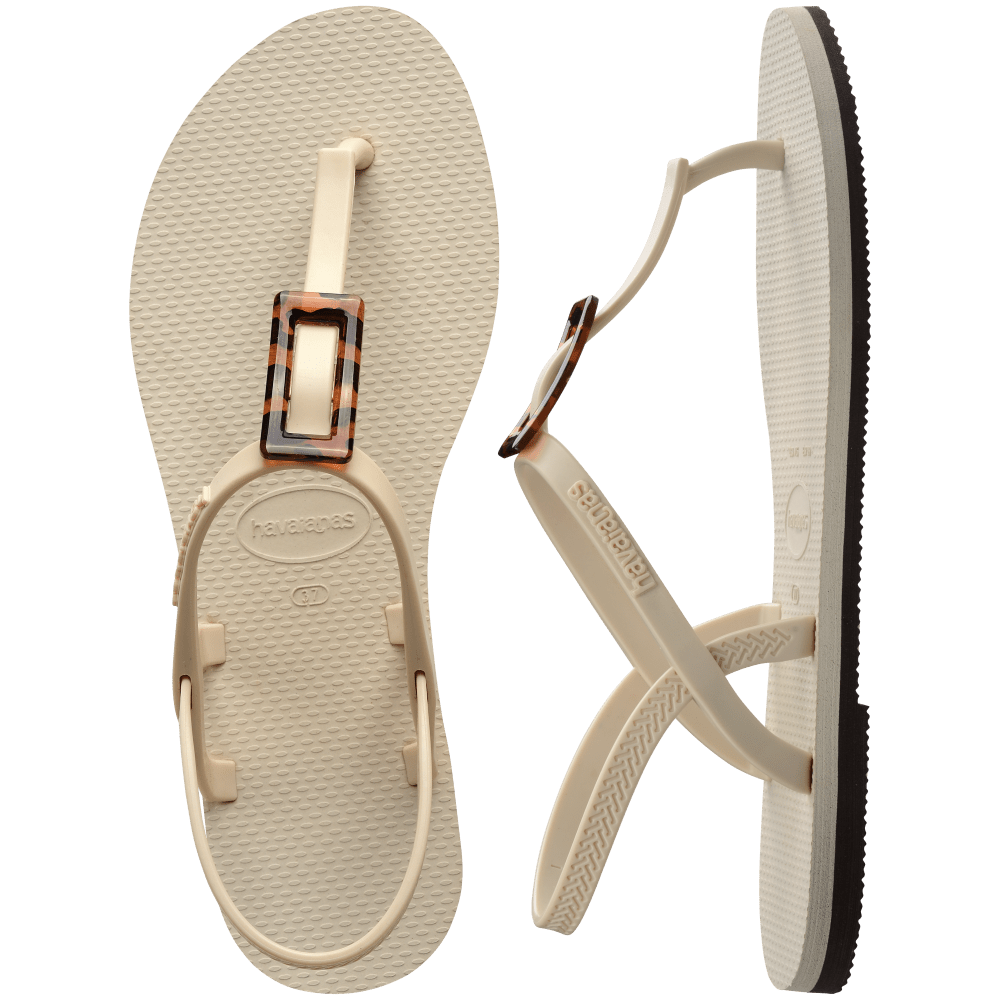 havaianas 哈瓦仕 巴西人字拖 官方唯一授權 女款涼鞋 T帶扣白4148917-0121-細節圖2