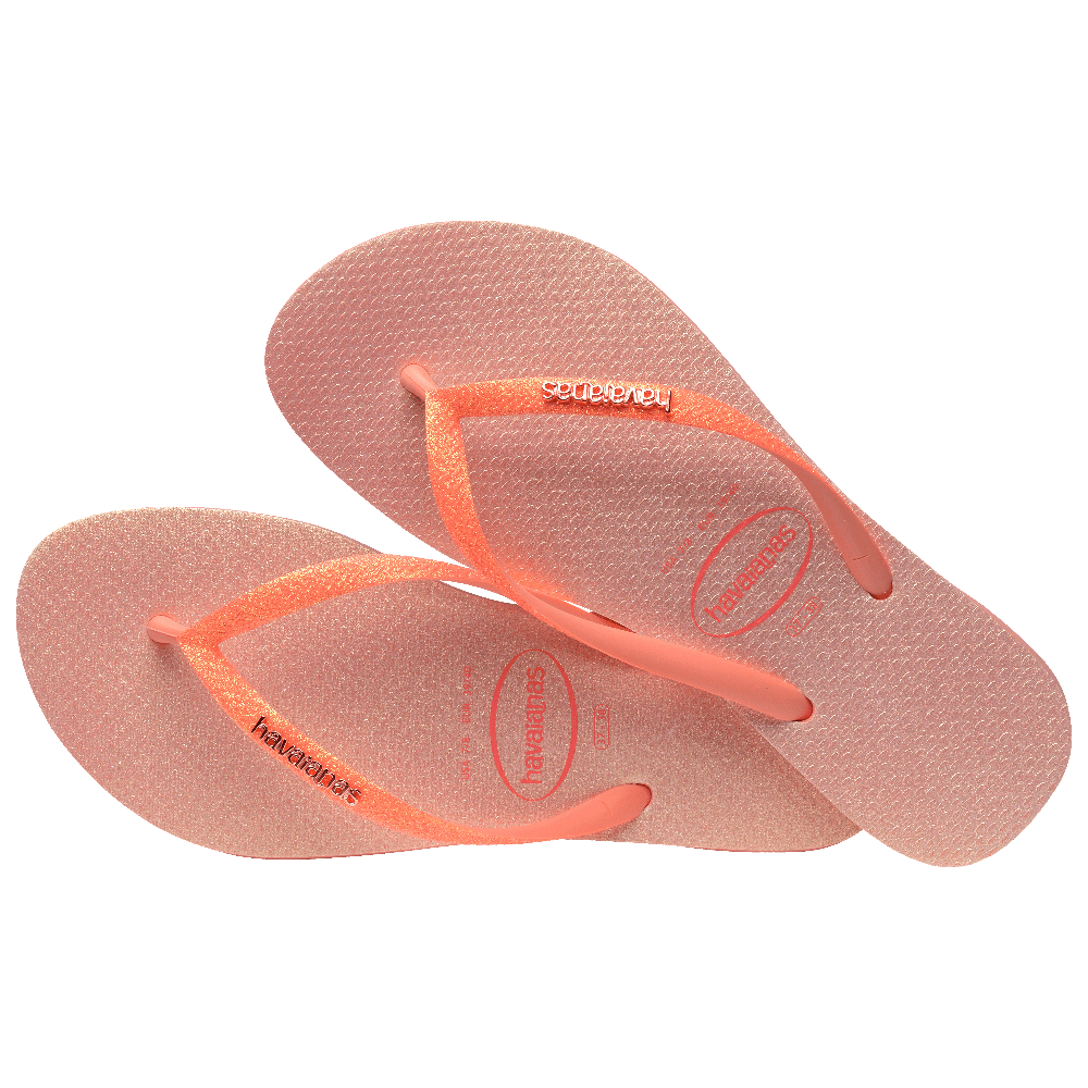 havaianas 哈瓦仕 巴西人字拖 官方唯一授權 女款 漸層螢光橘5567-細節圖3