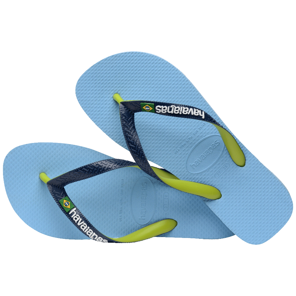 havaianas 哈瓦仕 巴西人字拖 官方唯一授權 男款 LOGO MIX藍綠1056-細節圖3