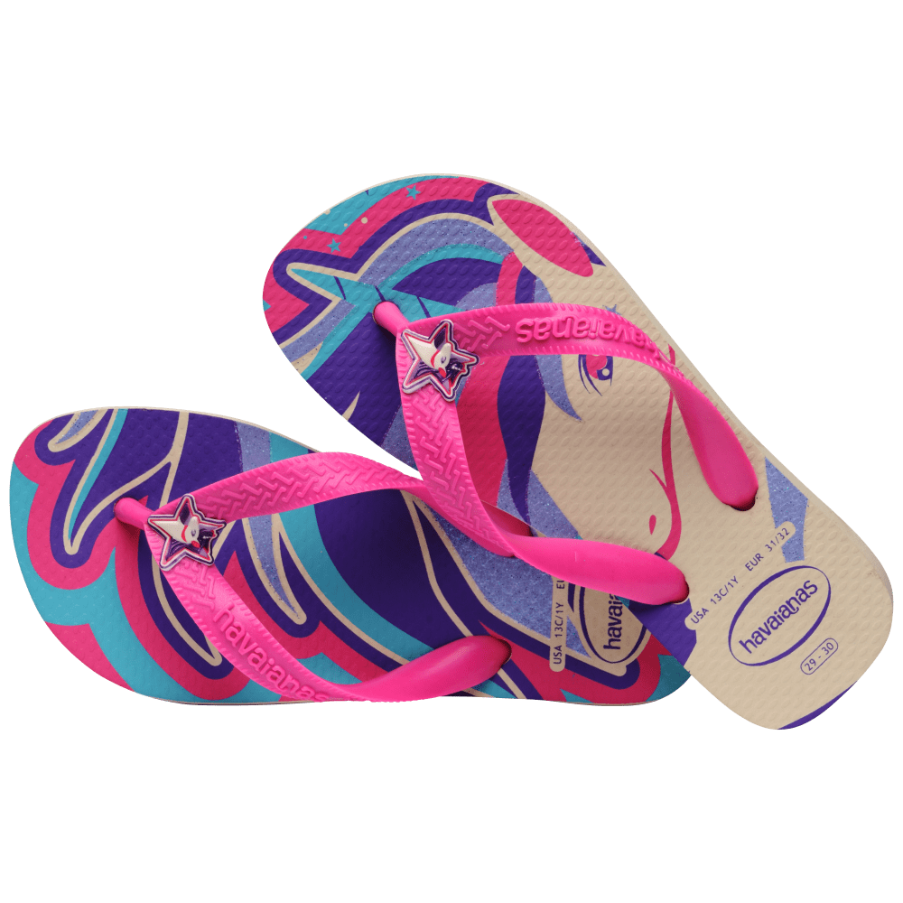 havaianas 哈瓦仕 巴西人字拖 官方唯一授權 童款 彩虹小馬 4103405-6238-細節圖3