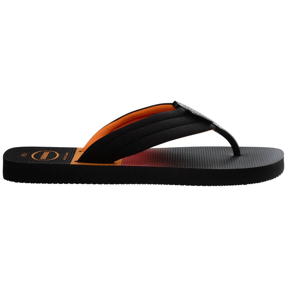havaianas 哈瓦仕 巴西人字拖 官方唯一授權 人體工學黑橘 4148359-0090-細節圖5