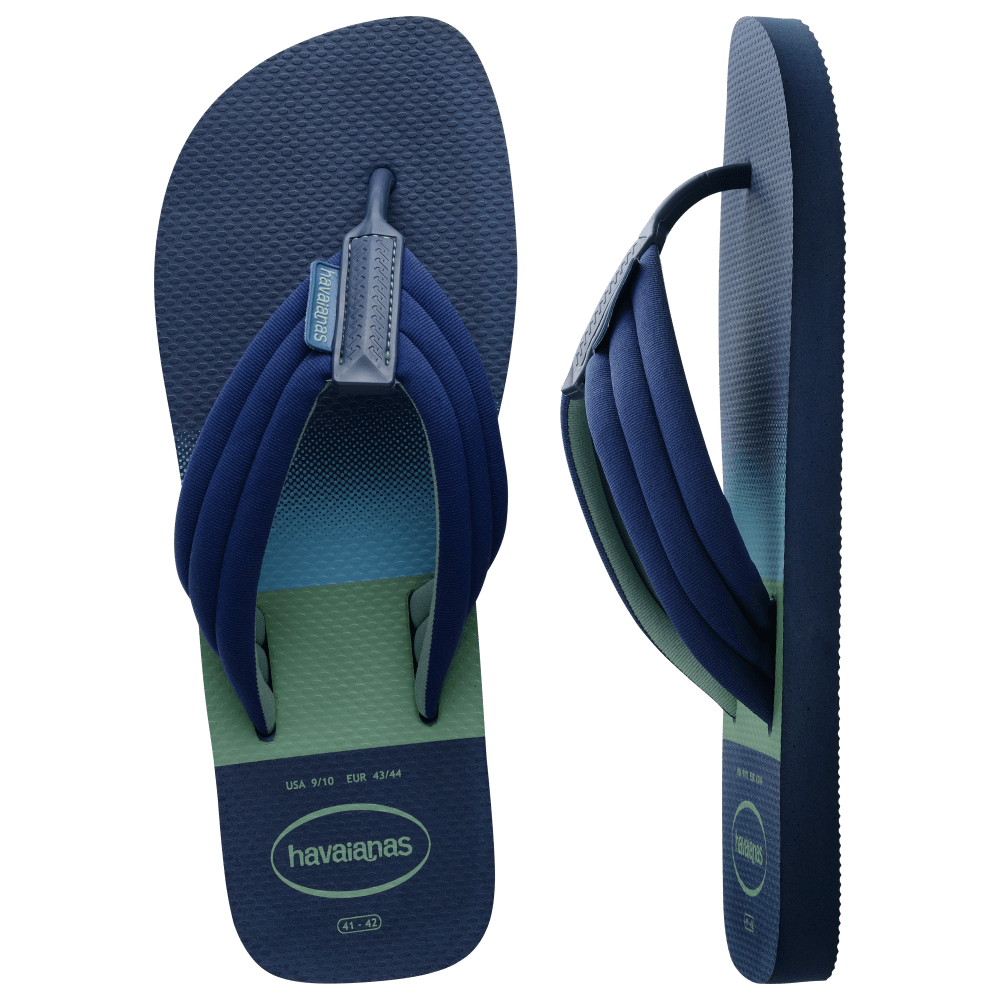 havaianas 哈瓦仕 巴西人字拖 官方唯一授權 人體工學藍綠  4148359-0089-細節圖2
