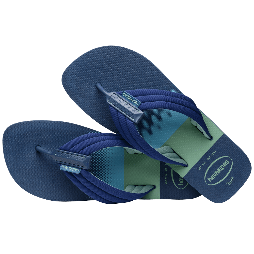 havaianas 哈瓦仕 巴西人字拖 官方唯一授權 人體工學藍綠  4148359-0089-細節圖3