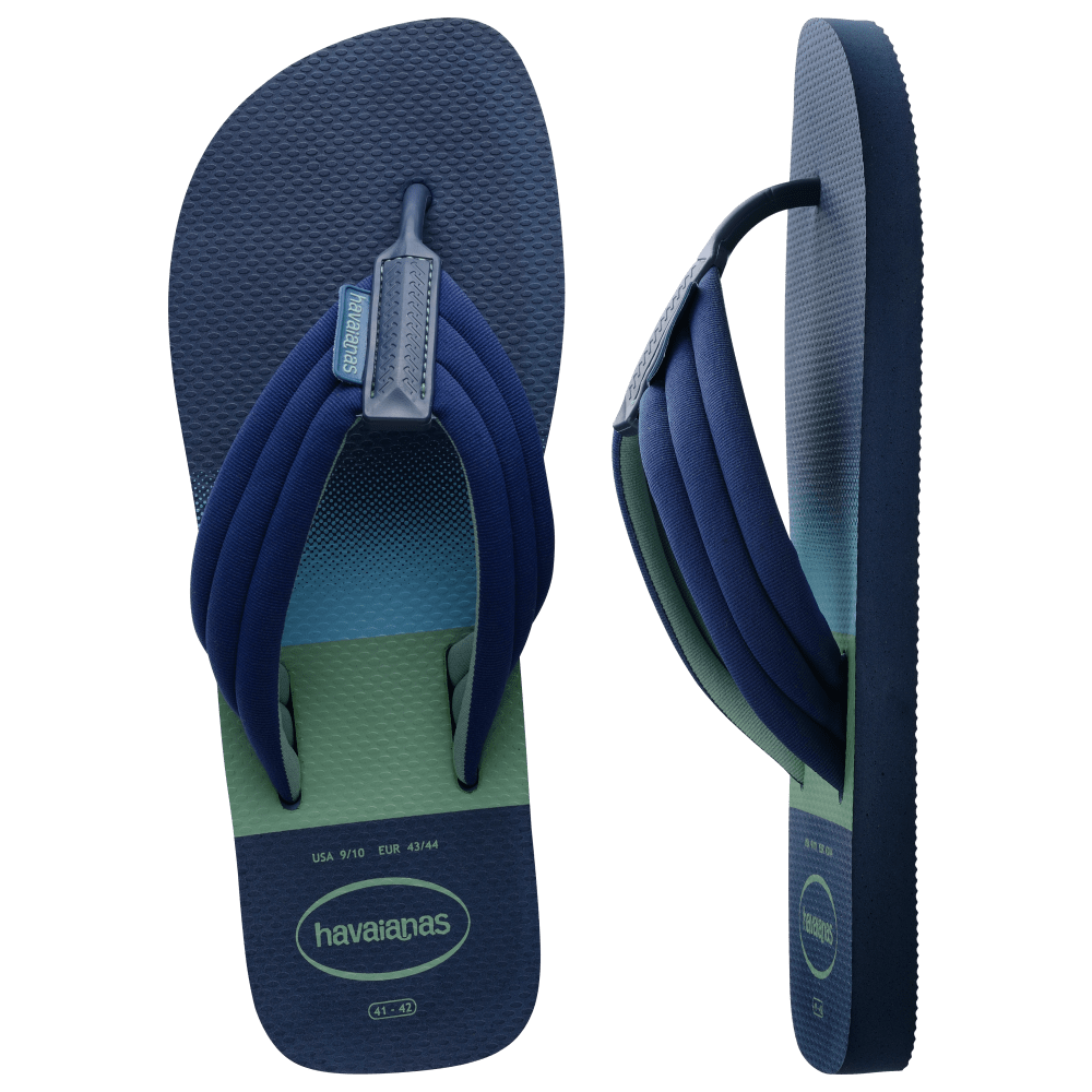 havaianas 哈瓦仕 巴西人字拖 官方唯一授權 男款 寬帶 藍綠 0089-細節圖2