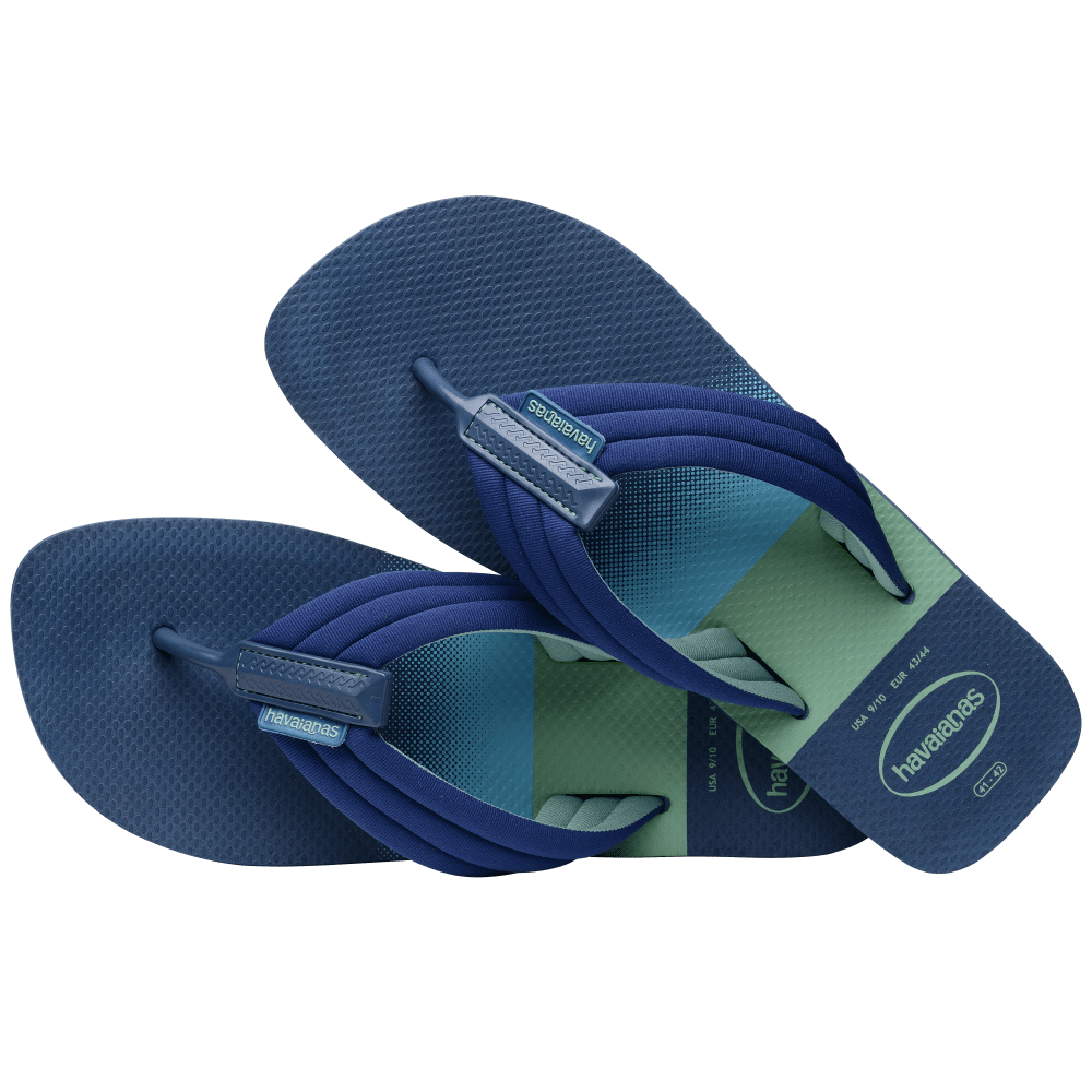 havaianas 哈瓦仕 巴西人字拖 官方唯一授權 男款 寬帶 藍綠 0089-細節圖3