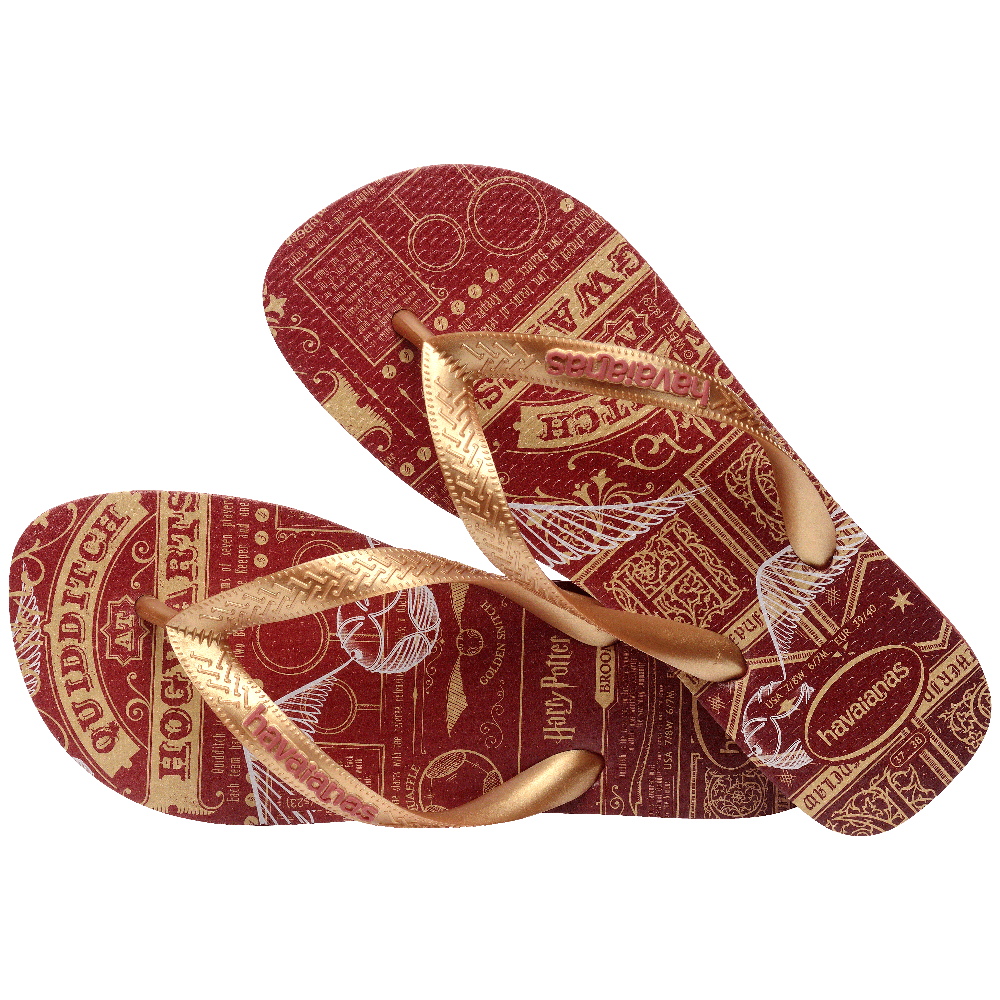 havaianas 哈瓦仕 巴西人字拖 官方唯一授權 男款 哈利波特聯名款 金探子 4141763-5416-細節圖2