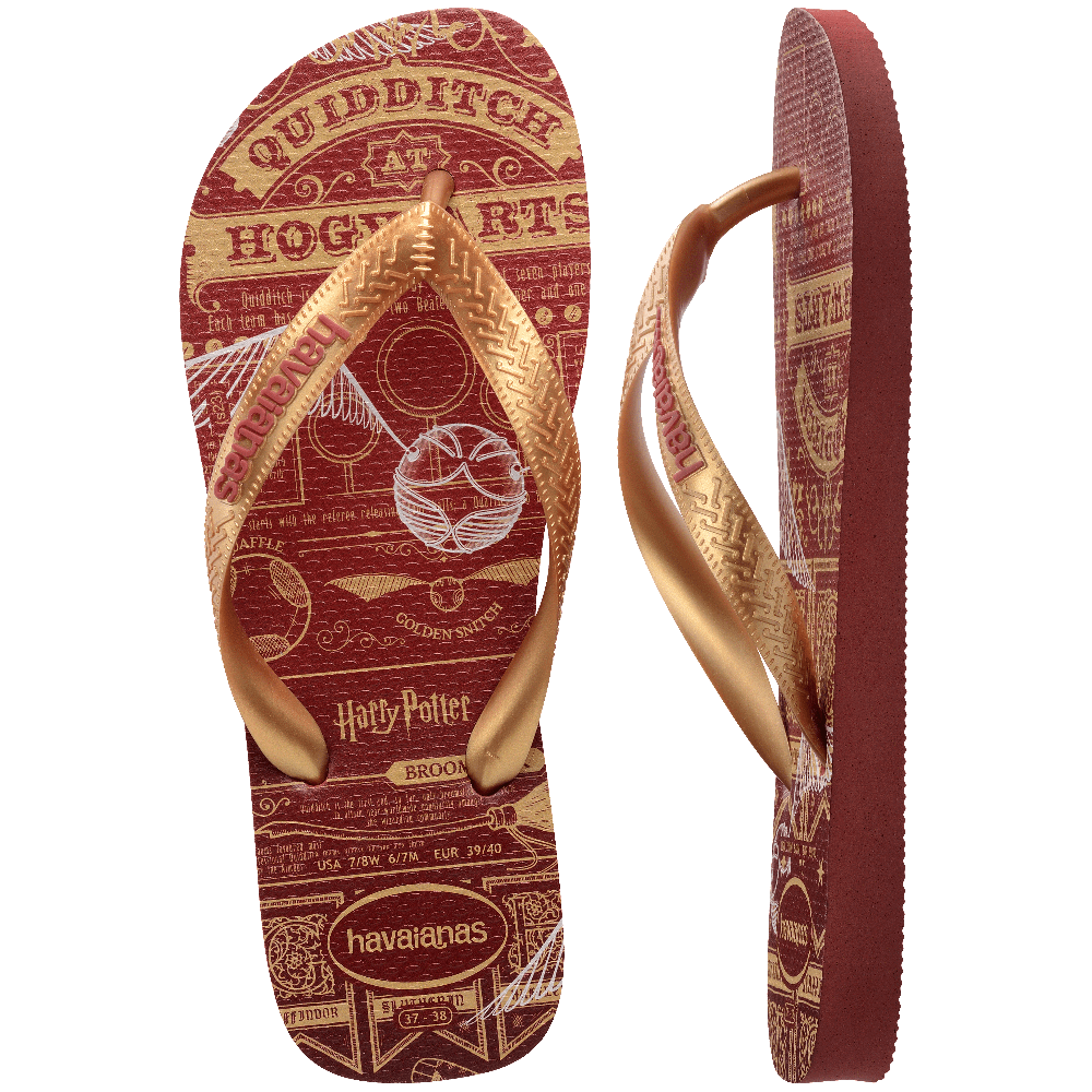 havaianas 哈瓦仕 巴西人字拖 官方唯一授權 男款 哈利波特聯名款 金探子 4141763-5416-細節圖3
