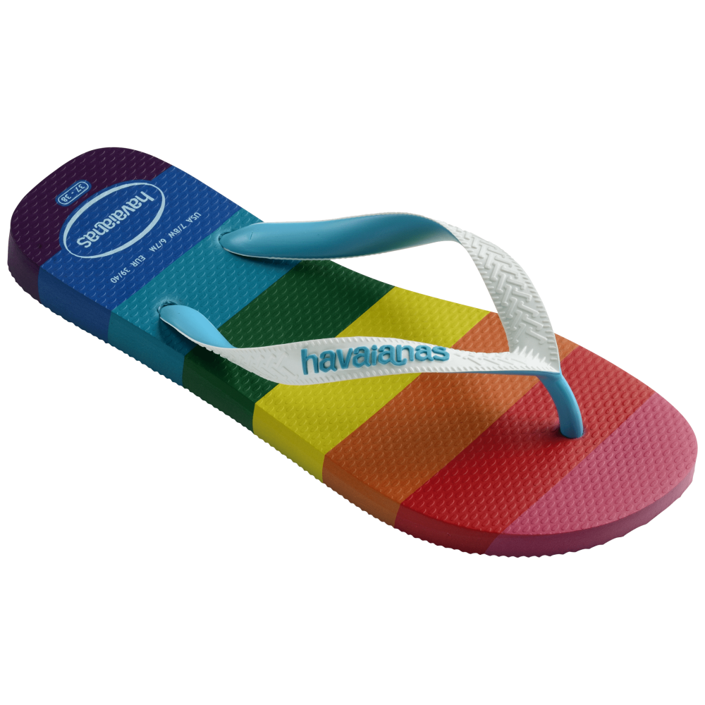 havaianas 哈瓦仕 巴西人字拖 官方唯一授權 男款 彩虹橫條0031-細節圖4