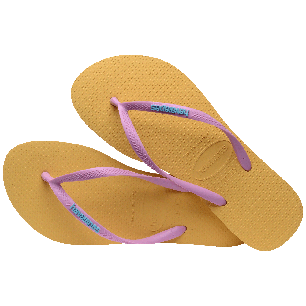 havaianas 哈瓦仕 巴西人字拖 官方唯一授權 女款 POP UP 黃 4119787-5559-細節圖2