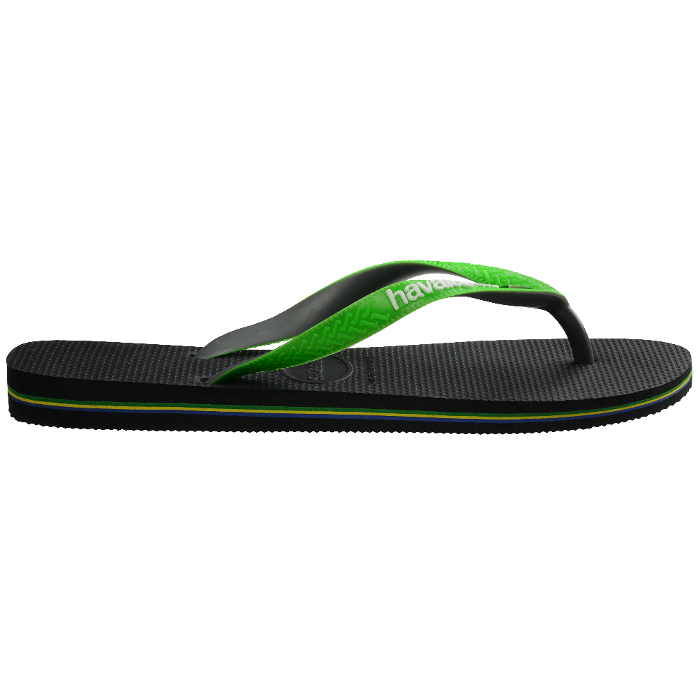 havaianas 哈瓦仕 巴西人字拖 官方唯一授權 男款 國旗LOGO MIX 黑綠色 8075-細節圖6