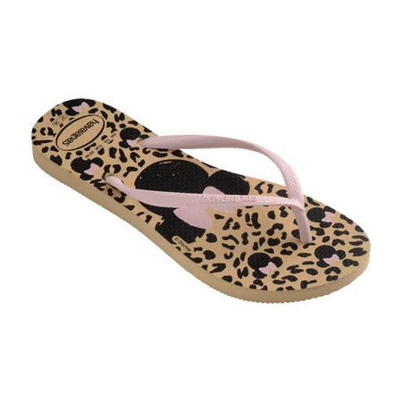 havaianas 哈瓦仕 巴西人字拖 官方唯一授權 女款 豹紋米妮 4141203-0570-細節圖3