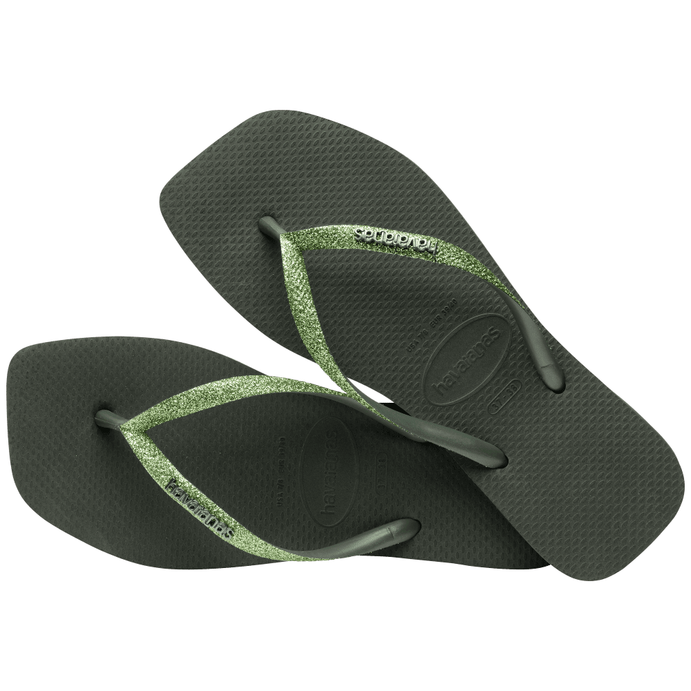 havaianas 哈瓦仕 巴西人字拖 官方唯一授權 女款 方形亮粉綠 4148102-4896-細節圖4