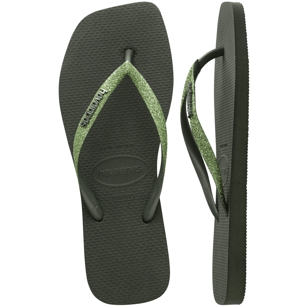 havaianas 哈瓦仕 巴西人字拖 官方唯一授權 女款 方形亮粉綠 4148102-4896-細節圖5