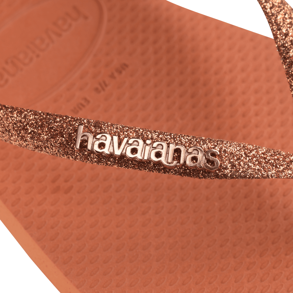 havaianas 哈瓦仕 巴西人字拖 官方唯一授權 女款  方形亮粉橘4148102-4919-細節圖6