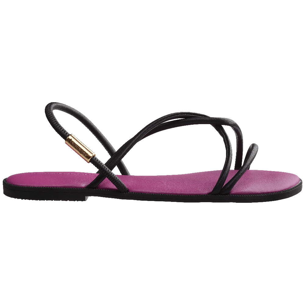 havaianas 哈瓦仕 巴西人字拖 官方唯一授權 女款 皮革帶涼鞋黑 4149609-5143-細節圖2