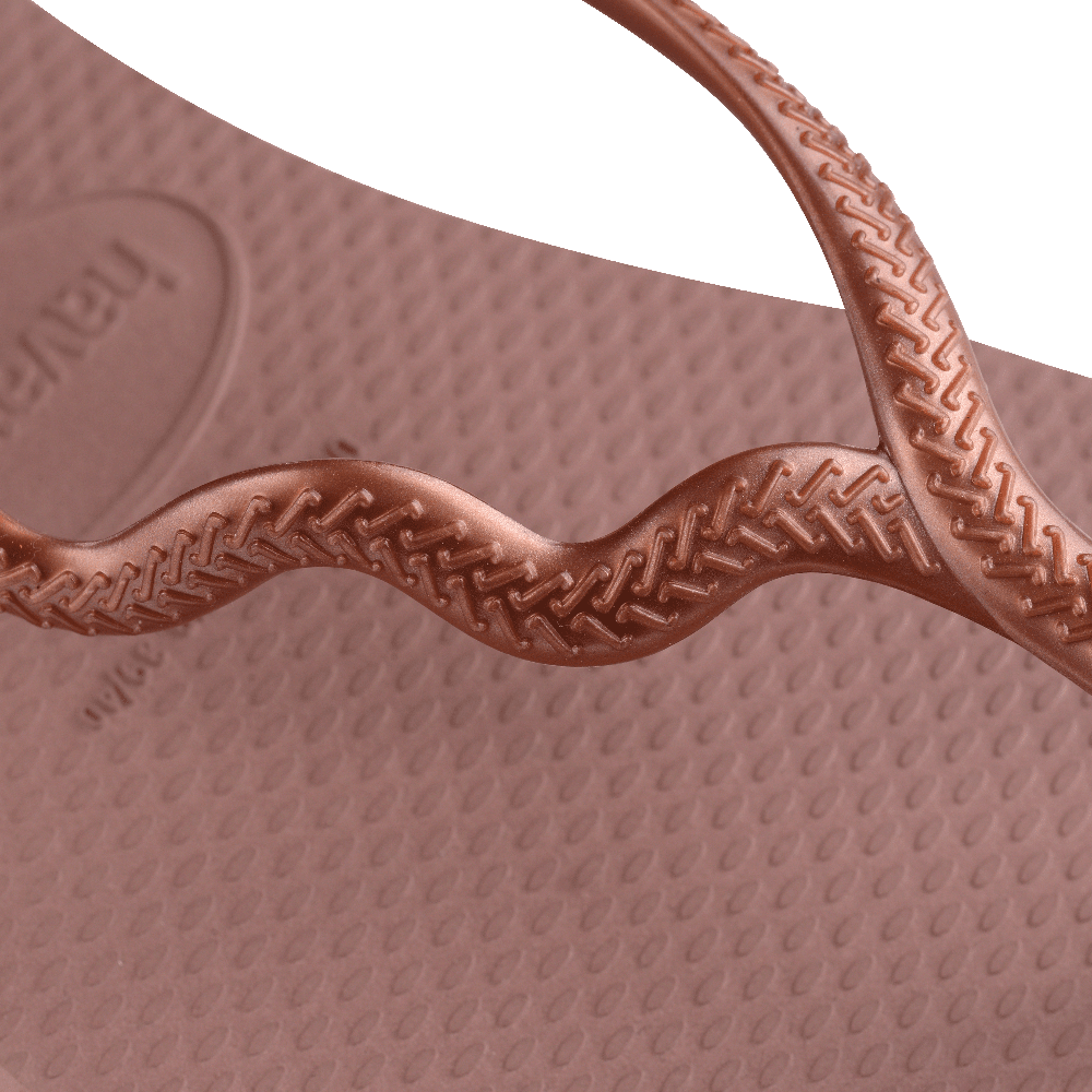 havaianas 哈瓦仕 巴西人字拖 官方唯一授權 女款  方形涼鞋 粉 4148977-1729-細節圖4