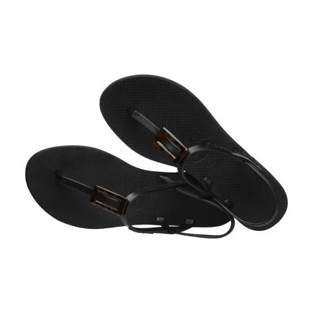 havaianas 哈瓦仕 巴西人字拖 官方唯一授權 女款 T帶扣涼鞋 黑 4148917-0090-細節圖4
