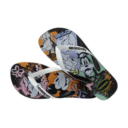 havaianas 哈瓦仕 巴西人字拖 官方唯一授權 寬帶款 米奇黑白 4123500-4747-細節圖4