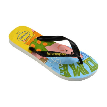 havaianas 哈瓦仕 巴西人字拖 官方唯一授權 寬帶款 海綿寶寶黑 4148298-0128-細節圖2