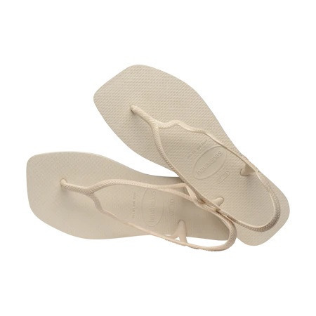 havaianas 哈瓦仕 巴西人字拖 官方唯一授權 女款 方形涼鞋 白 4148977-0121-細節圖4