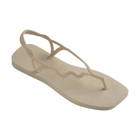 havaianas 哈瓦仕 巴西人字拖 官方唯一授權 女款 方形涼鞋 白4148977-0121-細節圖2