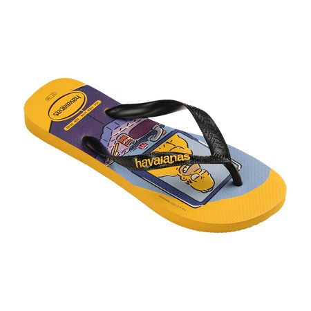 havaianas 哈瓦仕 巴西人字拖 官方唯一授權 寬帶款 Simpsons黃4137889-1740-細節圖2