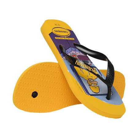 havaianas 哈瓦仕 巴西人字拖 官方唯一授權 寬帶款 Simpsons黃4137889-1740-細節圖4