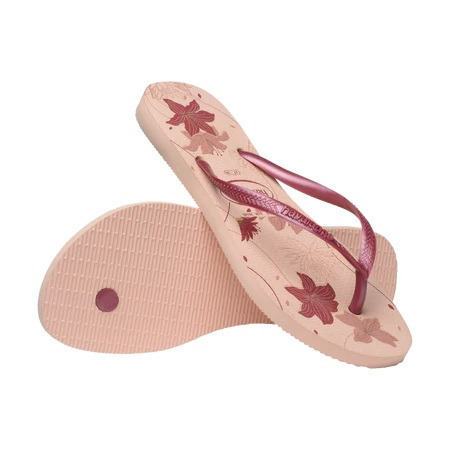 havaianas 哈瓦仕 巴西人字拖 官方唯一授權 女款 Flower粉 4132823-6511-細節圖4