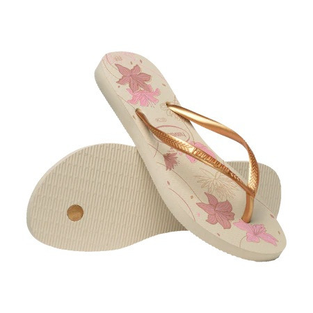 havaianas 哈瓦仕 巴西人字拖 官方唯一授權 女款 Flower白 4132823-1685-細節圖4