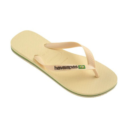 havaianas 哈瓦仕 巴西人字拖 官方唯一授權 男款 LOGO奶油白4110850-9256-細節圖2
