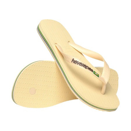havaianas 哈瓦仕 巴西人字拖 官方唯一授權 男款 LOGO奶油白4110850-9256-細節圖4