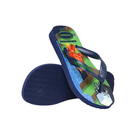 havaianas 哈瓦仕 巴西人字拖 官方唯一授權 童款 麥塊藍 4145125-0555-細節圖4