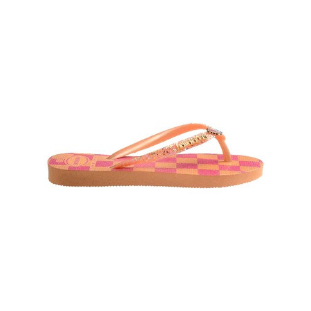 havaianas 哈瓦仕 巴西人字拖 官方唯一授權 童款 亮粉方格4146976-0027-細節圖3