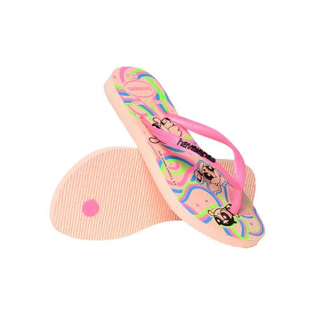 havaianas 哈瓦仕 巴西人字拖 官方唯一授權 童款 飛天小女警粉 4149886-0076-細節圖4