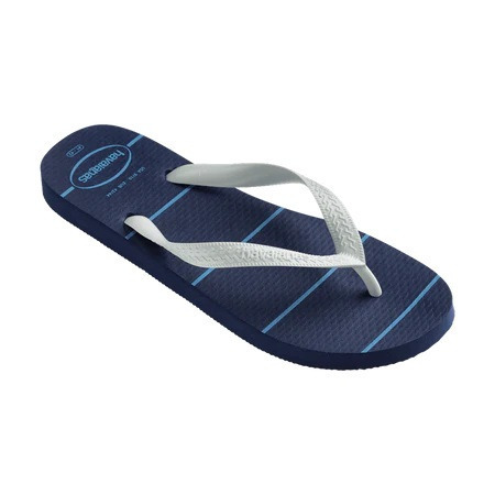 havaianas 哈瓦仕 巴西人字拖 官方唯一授權 男款 Color線條藍 4148587-0555-細節圖2