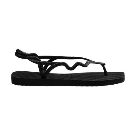 havaianas 哈瓦仕 巴西人字拖 官方唯一授權 女款 方形涼鞋黑 4148977-0090-細節圖3