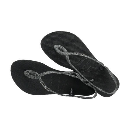 havaianas 哈瓦仕 巴西人字拖 官方唯一授權 女款 LUNA Premium黑 4146130-4057-細節圖4